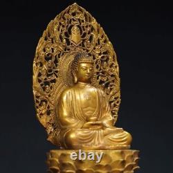 Statues de Bouddha Shakyamuni en bronze doré d'antiquités chinoises