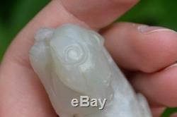 Superbe! Dynastie Chinoise Antique Jade Dog Group Sculpture