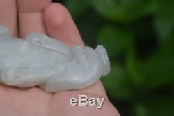 Superbe! Dynastie Chinoise Antique Jade Dog Group Sculpture