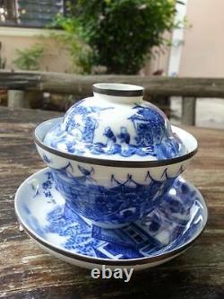 Tasse De Thé Kangxi En Porcelaine Chinoise Blue&white Teacup Avec Marqué