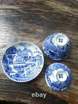 Tasse De Thé Kangxi En Porcelaine Chinoise Blue&white Teacup Avec Marqué