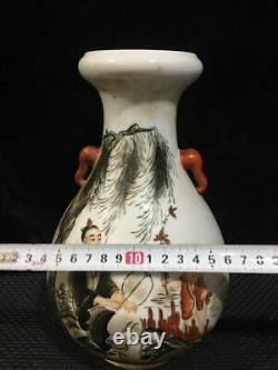 Une Paire De Pâtes Chinoises Porcelaine Peinte À La Main Personnages Exquis Histoire Vase 545