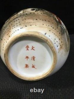 Une Paire De Pâtes Chinoises Porcelaine Peinte À La Main Personnages Exquis Histoire Vase 545