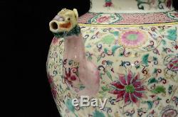 Une Très Grande Famille De La Porcelaine Chinoise Rose Pot De Thé, 19ème Siècle