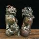 Une Paire De Statues De Lions Chinois En Cuivre Sculpté à La Main Et Exquis - 21923