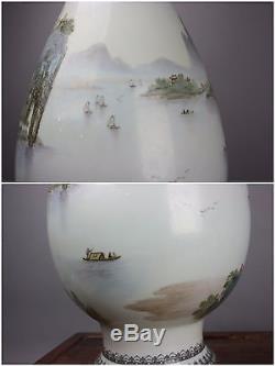 Vase Chinois En Porcelaine XXC 50-60s Jiangcai