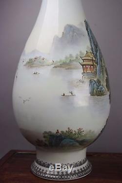 Vase Chinois En Porcelaine XXC 50-60s Jiangcai