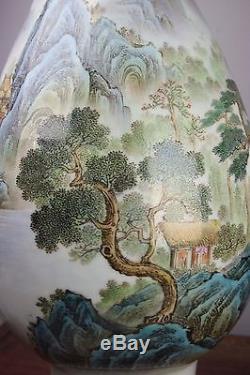 Vase Chinois En Porcelaine XXC 50-60s Jiangcai