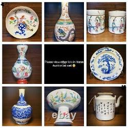 Vase De Porcelaine Antique Chinoise Familie Verte Avec Dragons Kangxi Mark 19e C