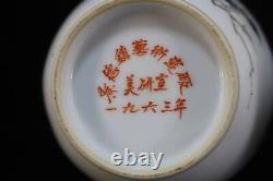Vase en porcelaine pastel chinoise faite à la main avec des fleurs et des oiseaux exquis - Une paire ad1712