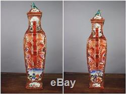 Vases Chinois Recouverts De Mandarine Qianlong, Chine, 18e