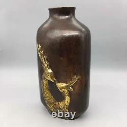 Vases De Cerf Exquis En Cuivre Chinois Gilt À La Main 2963