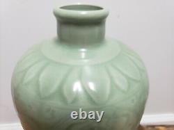 Vert Monochrome Glaze Vase En Porcelaine Chinoise