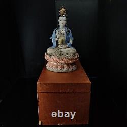 Vintage Chinois Blanc De Chine Porcelaine Quan Yin Statue