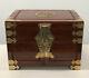 Vintage Chinois Rosewood Jewelry Box